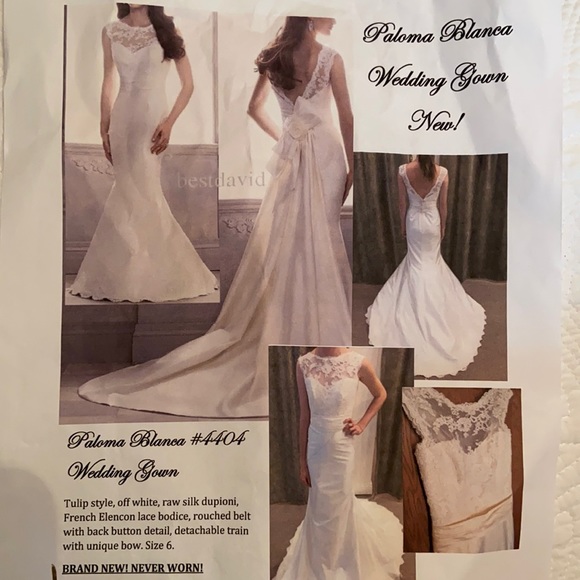 NEW-Bridal Wedding Gown. Size 6. Never worn. - Picture 10 of 12